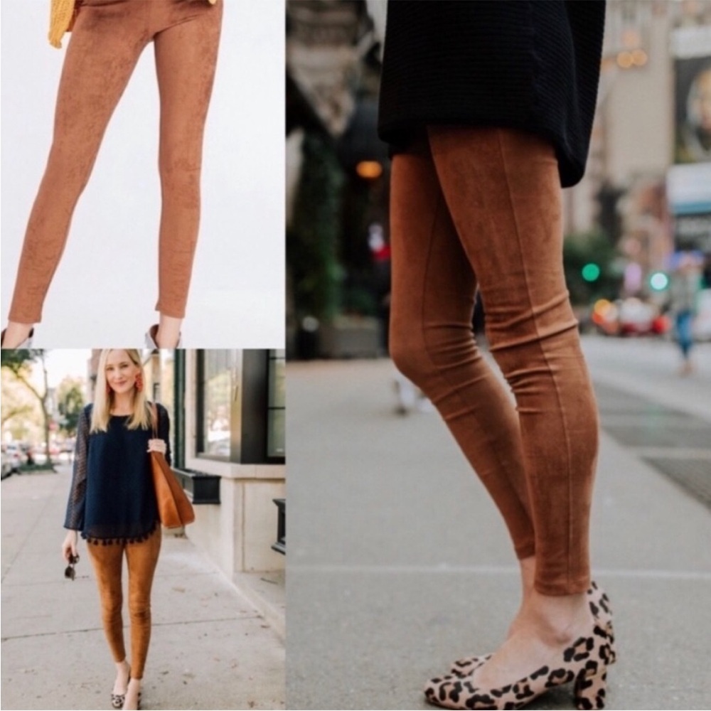 Athena‎ Marie Faux Suede Tummy Control Studded Legging XL